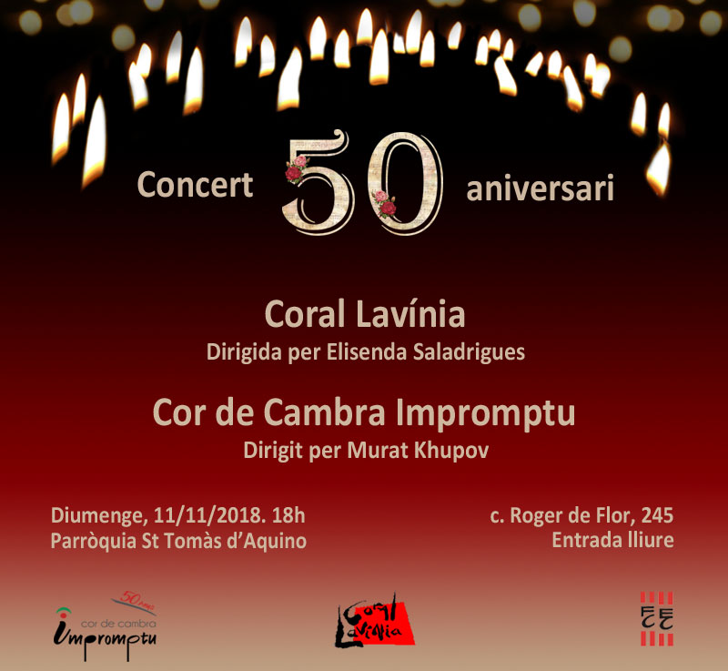 11 de novembre 2018: Concert amb la Coral Lavínia